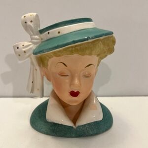Napco lady head vase Stamped dated 1959 Vintage Doll Head